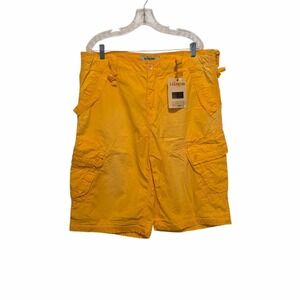Vintage Kilogram Cargo Shorts Skater Baggy Combat Harlem Yellow Mens 38 NWT NEW